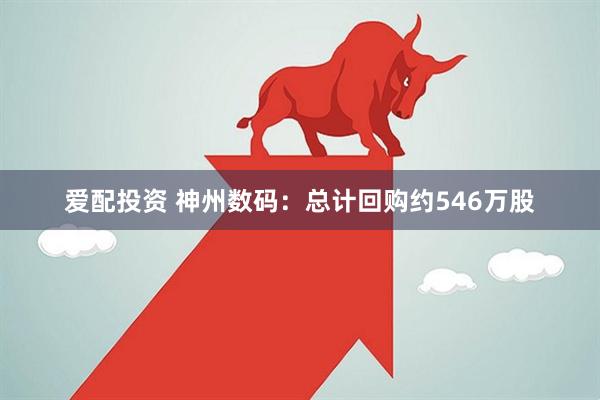 爱配投资 神州数码:总计回购约546万股