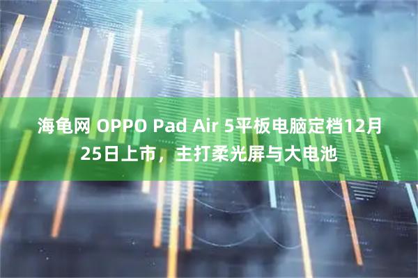 海龟网 OPPO Pad Air 5平板电脑定档12月25日上市，主打柔光屏与大电池
