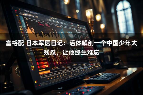 富裕配 日本军医日记：活体解剖一个中国少年太残忍，让他终生难忘