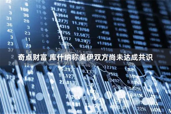 奇点财富 库什纳称美伊双方尚未达成共识
